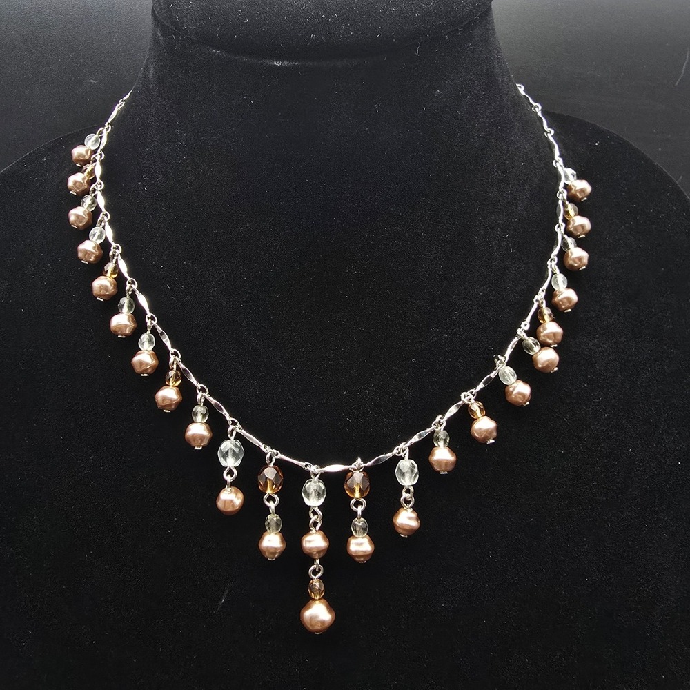 Avon Faux Pearl Beaded Necklace In Box Vintage Costume Jewelry